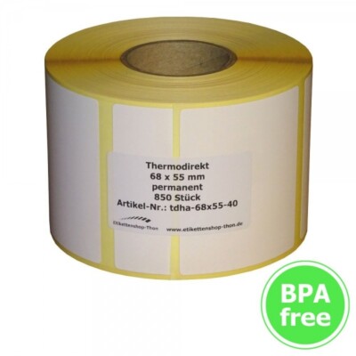Thermoetiketten für BIZERBA - 68 x 55 mm - Waagen Etiketten - BPA frei