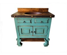 Delano Turquoise Bathroom Vanity With Sink