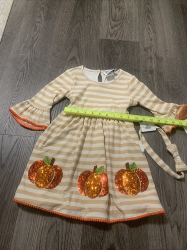Rare Editions 4T Pumpkin Dress NEW - Picture 4 of 6