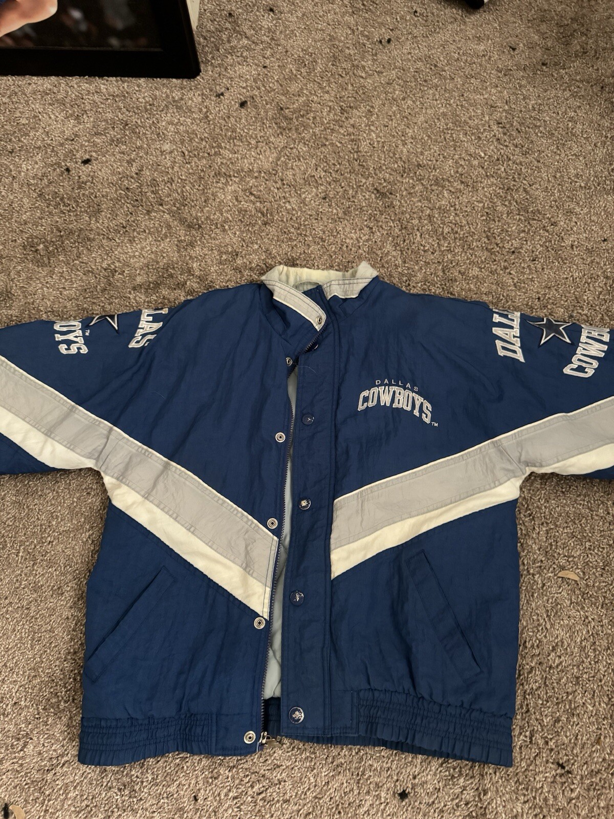 VINTAGE DALLAS COWBOYS PROLINE STARTER JACKET SIZE LARGE