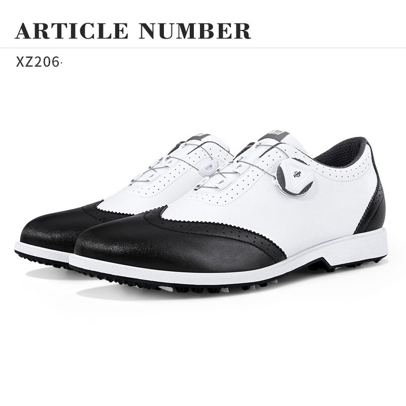 PGM Waterproof Men Golf Shoes British Style Sports Trainers Quick Lace