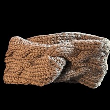 New Tan Cozy Knit Headband for Women Warm Braided Stretchy  Soft