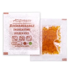 [2g 100p]Adsorbco Rechargeable Desiccant Packs, Indicating Silica Gel Packets