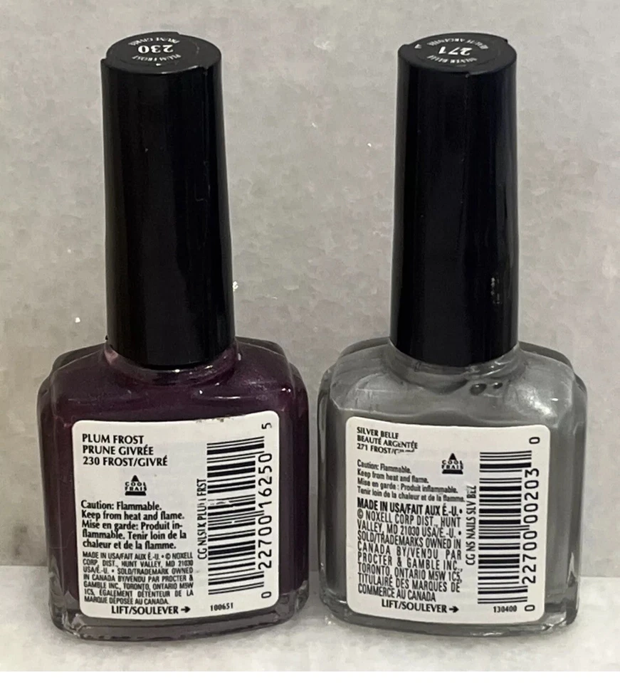 2 Covergirl NailSlicks встроенный пальто польский 230 сливы мороз 271 серебро Belle - Изображение 2 из 3