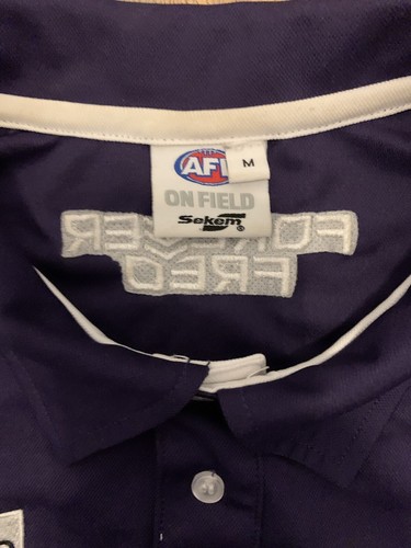 Fremantle Dockers AFL On-Field Media Polo Shirt Sekem Mens M - Picture 4 of 4