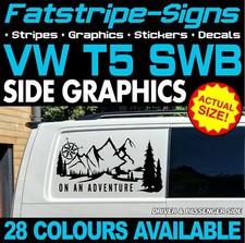 to fit VW T5 SWB ON AN ADVENTURE COMPASS GRAPHICS DECALS DAY VAN CAMPER