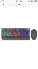 Sentry Industries Inc. HPXKX200 Gaming Keyboard Mouse 2 Pack Black