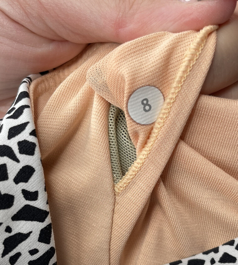 Lululemon Rack Pack Bra Miss Mosaic White Posey Black White size