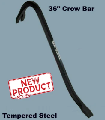 TRUE TEMPER 36" CROW BAR Nail Puller Tempered Steel Gooseneck Wrecking Multi-Purpose Utility