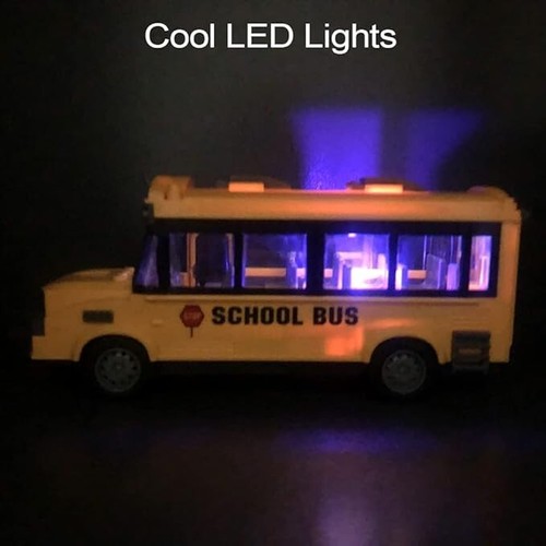 Remote Control Modern School Bus Toy - 1:30 Scale with LED Lights & 4-Channel - Picture 16 of 16