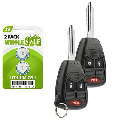 #ad 2 Replacement For 2005 2006 2007 Dodge Magnum Key Fob Remote $13.45