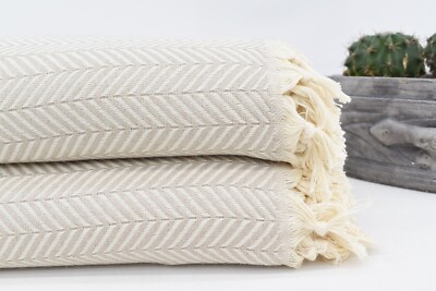 Beach Blanket Herringbone Blanket Ultra Soft Blanket 79x90