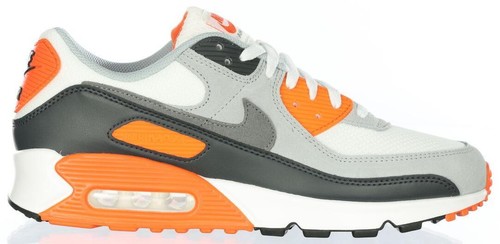 Nike Air Max 90 Vast Grey Safety Orange IF0670-003 Men display picture 3