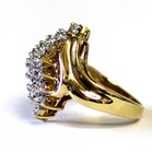 14k yellow gold 1.82ct SI2 I cocktail diamond cluster ring estate 9g natural 6 — photo 3