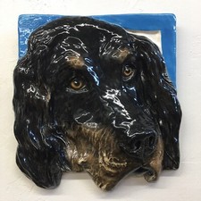 Gordon Setter chien céramique relief 3D carrelage fait main 3D portrait animal Alexander Art