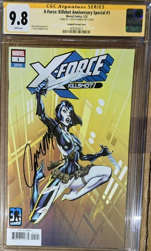 X Force Killshot Anniversary Special Domino Variant SS J Scott Campbell CGC 9.8