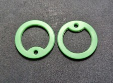 2 Army Green Genuine Civilian & Military G.I. Style Dog Tag Silencers