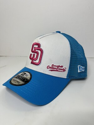 応援グッズ San Diego Padres New Era 9FORTY MLB Hat New Era Big League Chew San Diego Padres 9FORTY Blue Cotton Candy