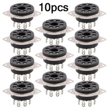 10Pcs 8pin Bakelite Octal Valve Tube Socket For EL34 6V6 6L6 KT88 Chassis Mount