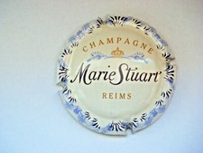 Capsule MARIE-STUART - Fond Crème - Lettres Fines -Bleu & Mauve Clairs - n° 11 a