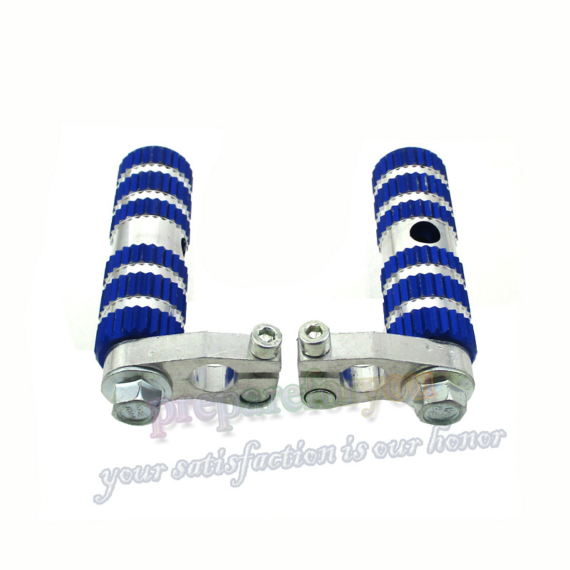 Blue Racing Footpegs Foot Rest Pegs For Mini Moto Pocket Bike 47cc 49cc