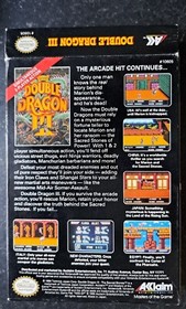 Double Dragon III 3: The Sacred Stones Nintendo NES Complete Rare USA Version