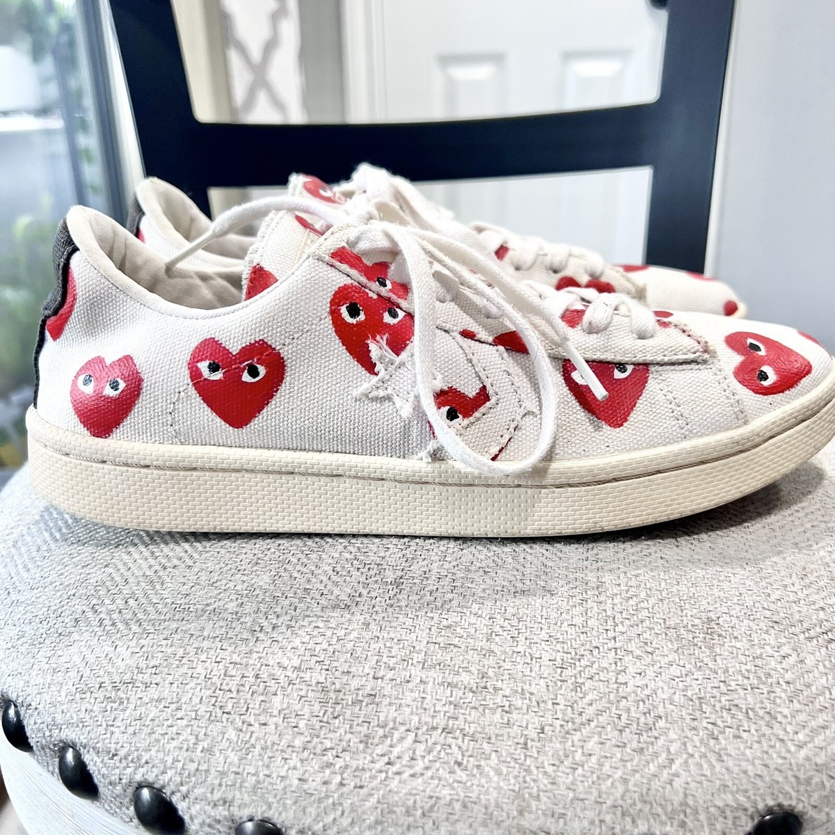 Comme Des Garçons x Converse All Over Hearts UNISEX Sneakers Sz M8