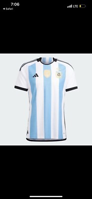 新品  Argentine 2022 優勝ユニ world cup Adidas Argentina 2022 3 Star World Cup Winners Home Authentic