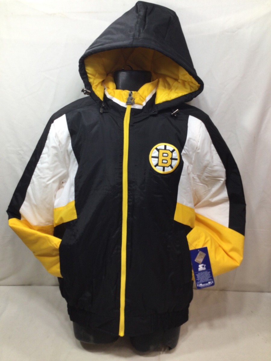 NHL Boston Bruins Starter Jacket Coat Size Adult Small Zip Up