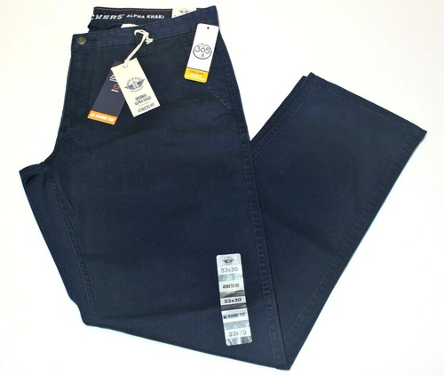Hombre DOCKERS Azul Marino Original Alfa Atlético Elástico Toda Temporada  Sarga | eBay
