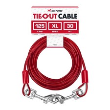 Dog Tie Out Cable 30 Feet  Dog Runner Cable for Yard 30 ft  Heavy Duty Lead...