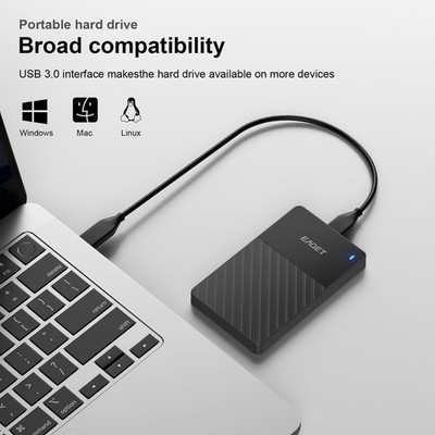 EAGET 500GB 1TB External Hard Drive Portable HDD USB 3.0 for PC/Mac/Laptop/PS4/5