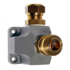 Druckluftverteiler EMM 12-1, &Oslash; 12 mm Kupplung 1-fach Klemmringverschraubung Grau