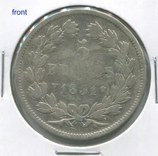 France 1831-W, 5 Francs  silver coin KM#745.13(Lille), Louis Philippe I. C095