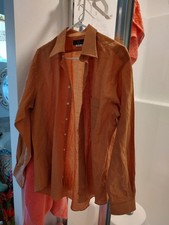 Balenciaga Paris Large Long sleeve Shirt Italian Fabric Cinnamon Terra Cotta