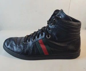 Baskets GUCCI Coda Guccissima HT en cuir noir 221825 M13,5G LARGE AMPUTÉ GAUCHE