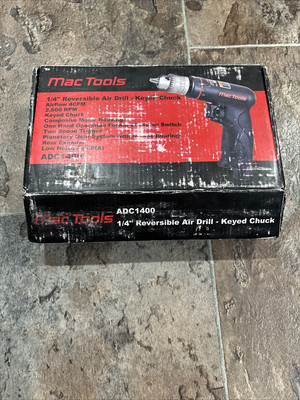 Mac Tools 1/4'' Reversible Composite Keyed-Chuck Air Drill  ADC1400 NEW
