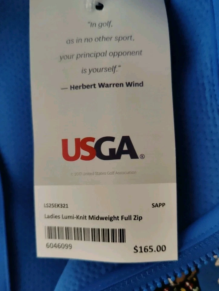Chaqueta para mujer nueva con etiquetas pequeña Peter Millar USGA Oakmont Lumi-Knit cremallera completa precio de venta sugerido por el fabricante $168 Foto 4 de 4