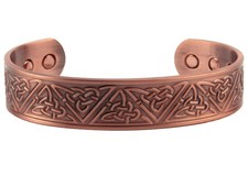 Chunky Copper Magnetic Bracelet/Bangle Triangle Design 6 Magnets Health Rare ...