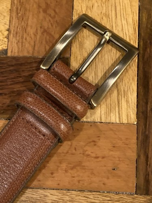 #ad Trafalgar Belt Brown Leather Size 44 110 Made in USA $70.00