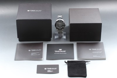 TAG HEUER Aquaracer Grande Date 300m Chronograph Qz Herrenuhr CAN1010 Near MINT