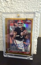 2025 Topps Chrome Michael Penix Jr Gold Refractor BA-MP #05/50 and Autograph