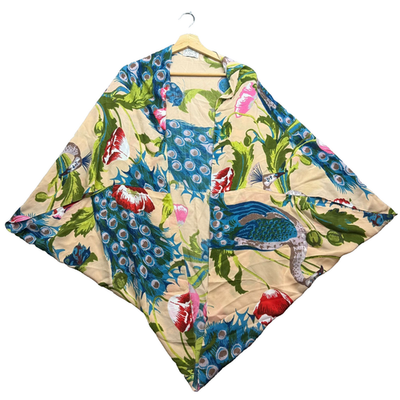 #ad One Hundred Stars Kimono Peacock Poppy Daisy Floral Boho Garden Holiday Kew AOP GBP 64.99