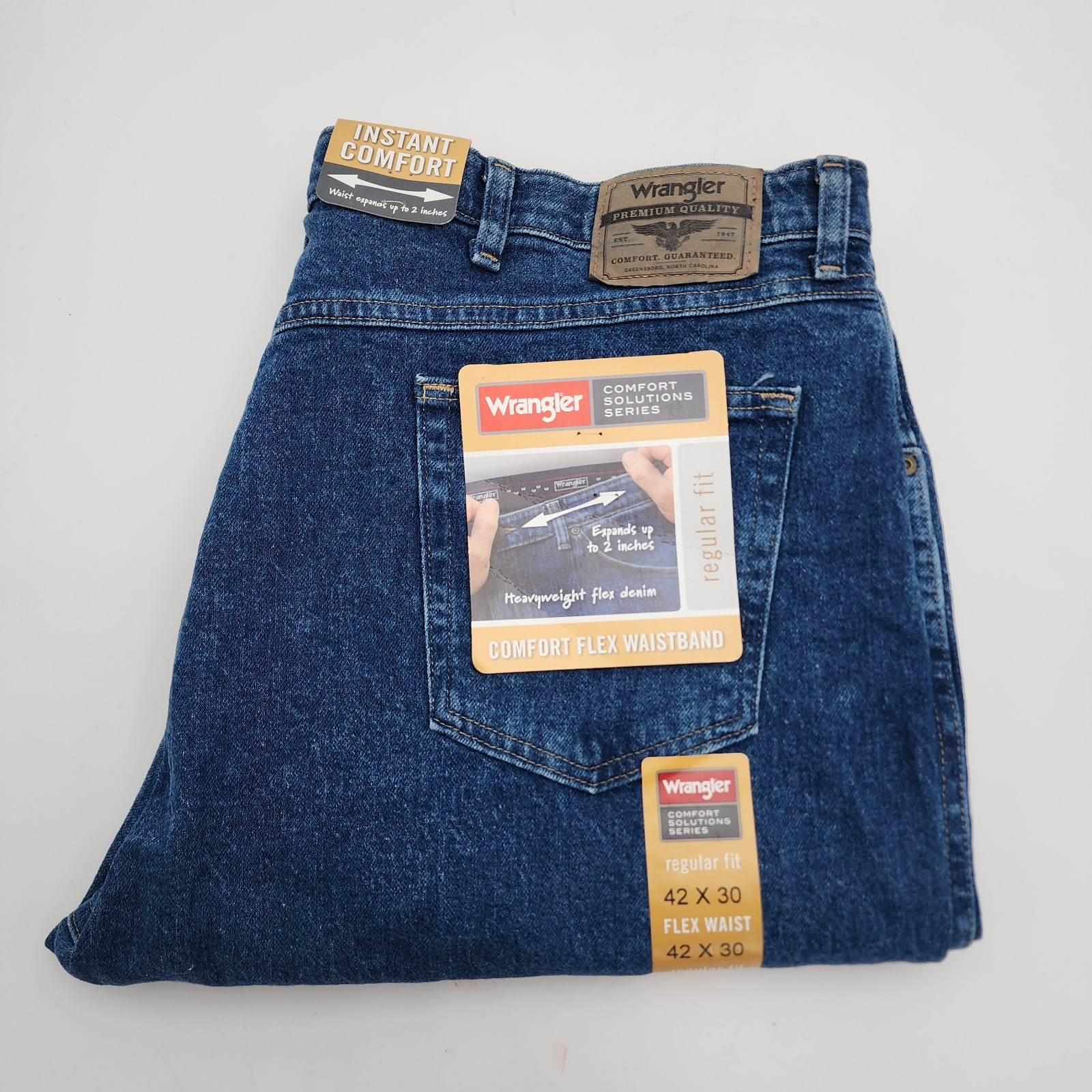 's 42x30 Flex Waist Blue Work Comfort Solution Nwt