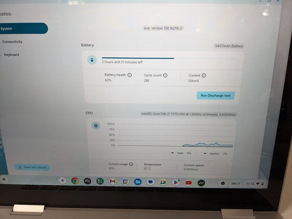 Google Pixelbook Certificado de Autenticidad 12.3" Core i7-7Y75 1.3GHz 16GB DDR3 512GB SSD ChromeOS Foto 4 de 4