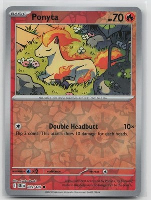 Ponyta Reverse Holo Common SV10: Destined Rivals 029/182 LP-NM