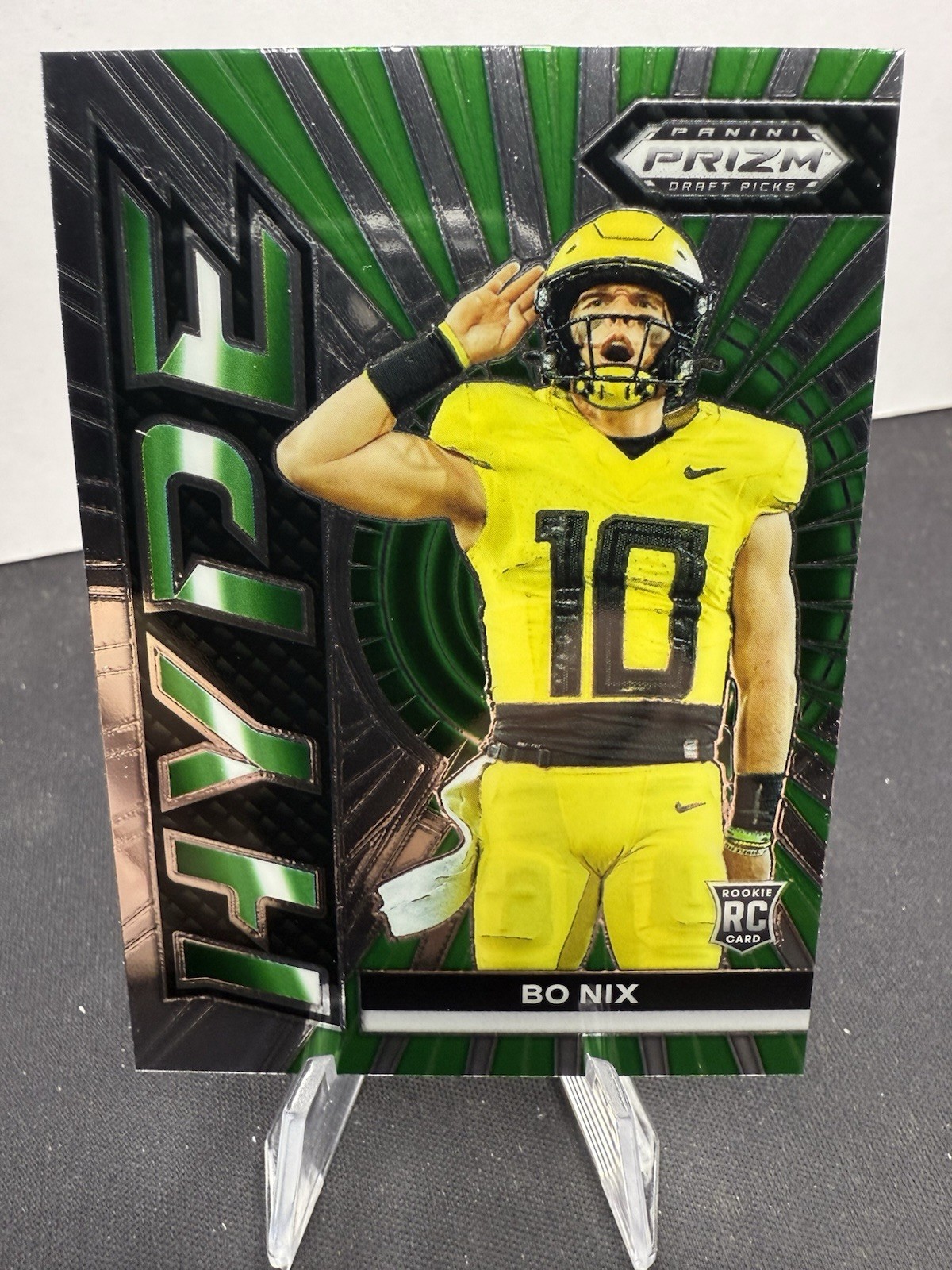 💥2024 Panini Prizm Draft Picks Hype Bo Nix RC Oregon Ducks Broncos