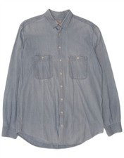 JESUS Herren Jeanshemd XL Blau Baumwolle BR09