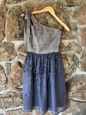 MM Couture By Miss Me One Shoulder Mini Dress, Multi Media, Navy And Gray, Sz M