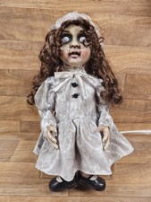 Seasonal Visions 20" Haunted Doll Motion Sensor Light Up Eyes Talking Halloween